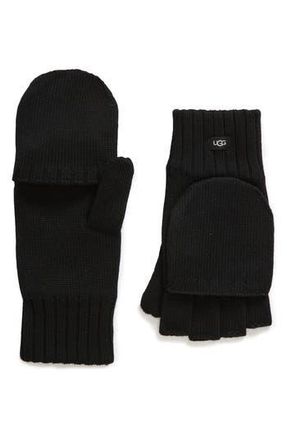 UGG Knit Flip Mitten in Black at Nordstrom Rack, Size Large/x-Large