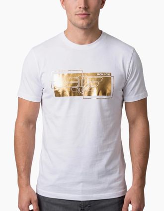 883 Police Mens 883 Police Mens T Shirts Parco Cotton Tee - White - Size: 36