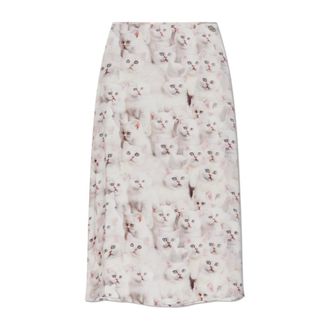 Diesel Midi Skirts, female, White, Size: 2XS Skirt O-Rchid-R1