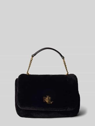 Lauren Ralph Lauren Handtasche aus Schafsleder mit Kunstfell in Black, Größe 1