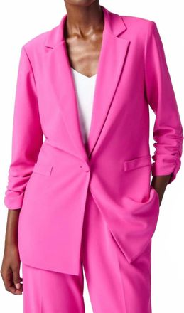 Joseph Ribkoff Open Front Casual Jacket In Ultra Pink