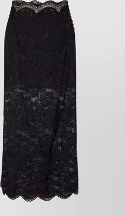 Paco Rabanne lace cropped midi skirt
