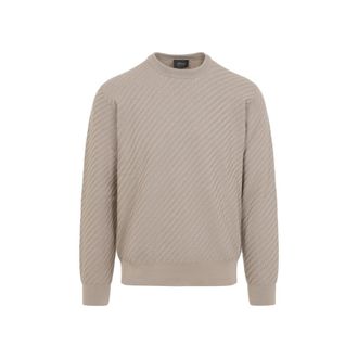 Brioni Beige Crew Neck Sweater
