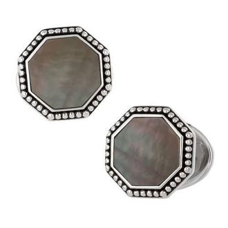 Jan Leslie Octagon Gemstone Antique Sterling Cufflinks in Grey at Nordstrom