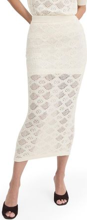 Favorite Daughter The Courtside Pattern Maxi Sweater Skirt in Ivory at Nordstrom, Size X-Large