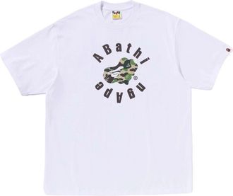 A Bathing Ape Abc Camo Heart Ape Relaxed Fit T-Shirt White 1L30-110-328-WHT