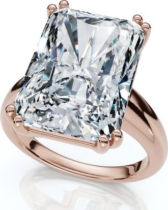 Pompeii3 Certified 11Ct Radiant Cut Diamond Engagement Ring 14k Gold Lab Grown