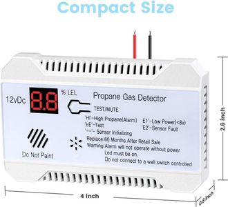 OEM Detector De Gas Propano De 12 V Para Autocaravanas - Alarma De 85 Db - Pantalla Digital - Compacto Y Ligero (certificado Ce)
