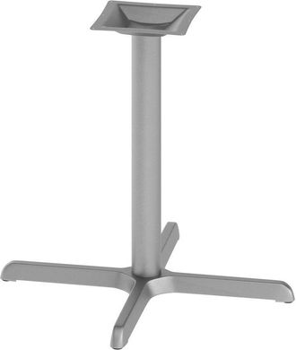 Flash Furniture 30 x 30 Restaurant Table X-Base with 3 Dia. Table Height Column, Silver