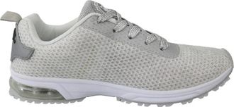 Plein Sport Zilver Glitter Mesh Sport Sneakers - Dames - Hardloopschoenen - Grijs - 36 EU - Polyester - Fitness
