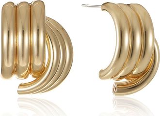 Ettika Love Knot Huggie Hoop Earrings in Gold at Nordstrom Rack