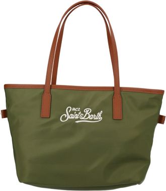 MC2 Saint Barth Medium Tote Bag in Smooth Nylon with Leather Trim
