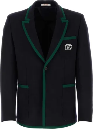 Valentino Navy Blue Logo Jacket