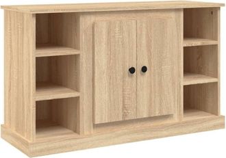 vidaXL Sideboard Sonoma Oak 100x35.5x60 cm Engineered Wood Vidaxl