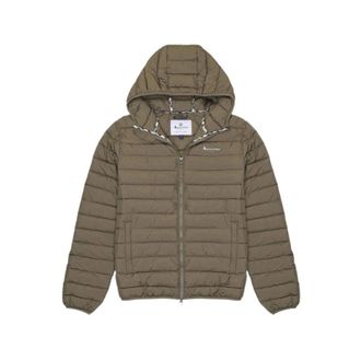 Aquascutum Jassen, Heren, Groen, XL, Nylon, Giubbotto con cappuccio impunturato lineare