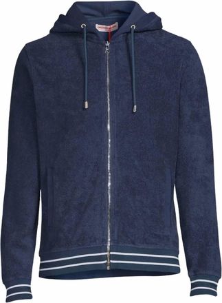 Orlebar Brown Mens Mathers Racking Zip-Up Hoodie In Navy