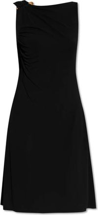 Versace Jurk met decoratieve veiligheidsspeld - Dames - Korte kleedjes - Zwart - M - Kleedjes