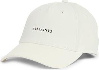 AllSaints Logo Baseball Cap in Cream at Nordstrom Rack