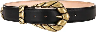 Iro Womens Embelly Leather Belt In Black