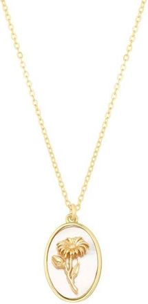 Set & Stones Katrina Birth Flower Necklace in Gold /April at Nordstrom