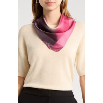 Nordstrom Print Silk Square Scarf in Magenta Burst at Nordstrom