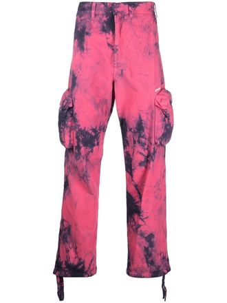 Off-white tie-dye cargo pants - Pink