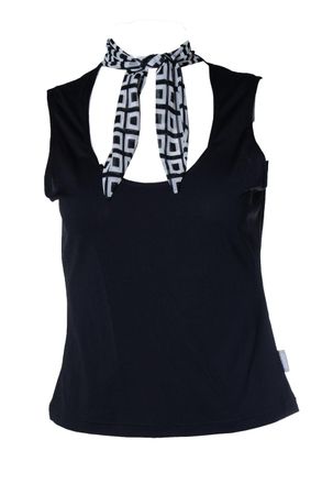 Versace Versace jeans couture, Zwarte sjaaltop