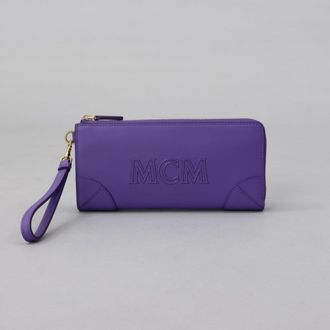 MCM Mcm Purple Leather Long Wallet (Bi-Fold) (Pre-Owned)