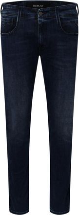 Replay Mens Anbass Slim-Fit Jeans in Blue Cotton - Size 30W/32L