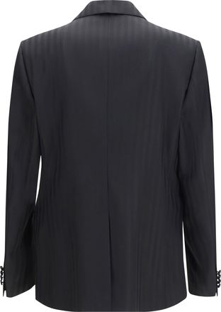 Dolce & Gabbana Striped Peak-Lapel Blazer - Black