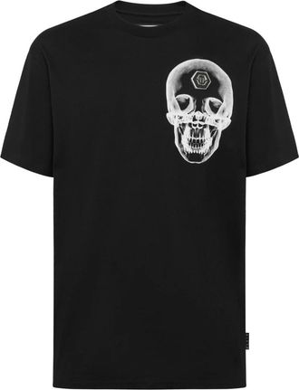 Philipp Plein T-shirt Ronde Hals SS Skull - Heren - T-shirts - Zwart - XL - Katoen - Tops