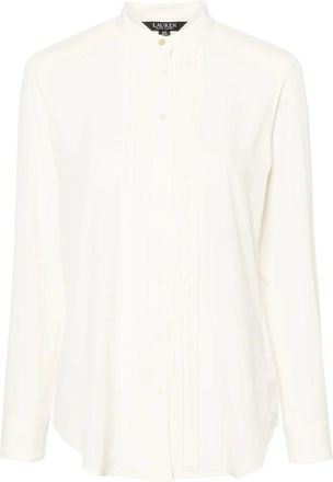 Ralph Lauren Heiberly Long Sleeve Shirt - Dames - Overhemden - Beige - 2XL - Polyester - Overhemden