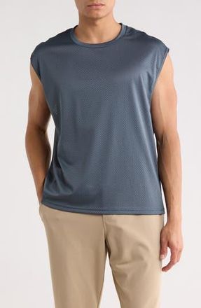 Zella Mesh Muscle Tank in Blue Slate at Nordstrom Rack, Size Xx-Large