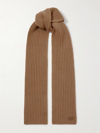 VIP価格.Saint Laurent SCIARPA IN MISTO LANA CON FRANGE Sciarpa Ysl Donna Saint Laurent Sciarpa Con Frange Marrone