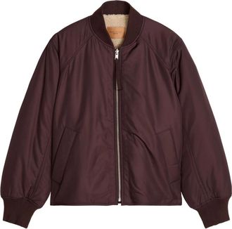 Marc O'Polo Geweven Outdoor Jas- Korte Bomber - Dames - Bomber jackets - Rood - XS - Polyester - Jassen