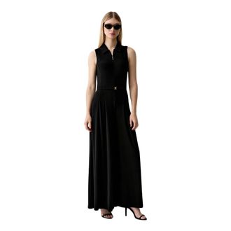 Joseph Ribkoff Wijde Jumpsuit Met Ritssluiting - Dames - Jumpsuits - Zwart - L - Polyester - Jumpsuits & Playsuits