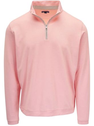 Peter Millar zip-up sweatshirt - men - Polyester/Modal/Spandex/Elastane/Pima Cotton - L - Orange
