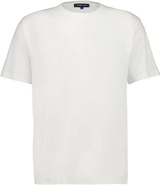 Frescobol Carioca T-shirt Dinis girocollo in misto lino e cotone - Bianco