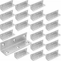 OEM Juego De 22 Soportes De Montaje Reforzados De Acero Inoxidable. Placa De Soporte Angular De Acero Inoxidable De 100x25x25 Mm. Soporte Angular Met&aacute;lico