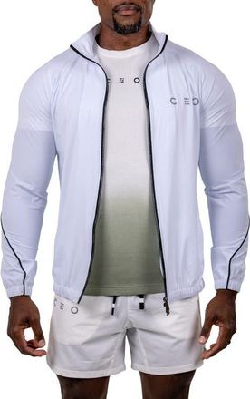 Maceoo Performance Full Zip Athletic Jacket in White at Nordstrom, Size Xx-Large