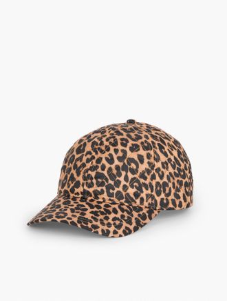 Talbots Quilted Leopard Baseball Cap - Brown - 001 Talbots