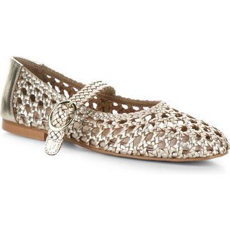 Bos. & Co. Wilda Mary Jane Flat in Gold at Nordstrom, Size 10-10.5Us