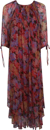 Rixo Dress Floral Red Hayden