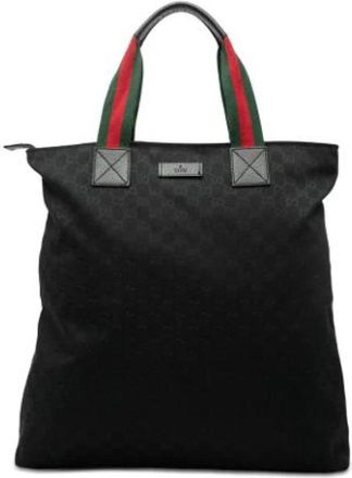 Gucci Pre-owned Vintage Tote Bag - Dames - Vintage Shopper - Zwart - ONE Size - Leer - Vintage
