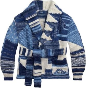 Polo Ralph Lauren Intarsia Patchwork Cardigan - Dames - Vesten - Veelkleurig - XS - Katoen - Truien & Vesten
