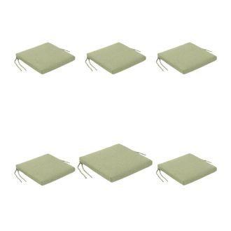 ED&Egrave;N JARD&Iacute; Pack 6 cojines para sillones de exterior repelente al agua verde