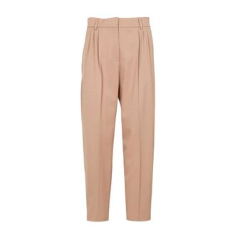 Erika Cavallini Semi Couture Dames, Broeken, Beige, Maat: M Wol