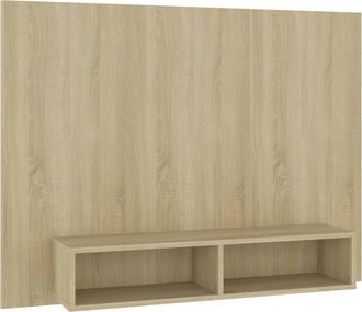 vidaXL Vidaxl - Mueble Tv Pared Madera Contrachapada Roble Sonoma 120x23,5x90cm