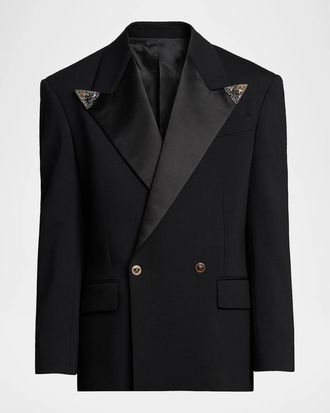 Versace Men & apos;s Embellished Stretch Wool Evening Jacket