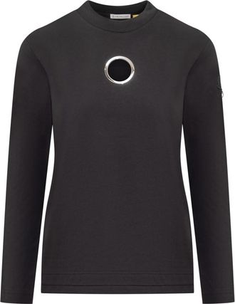 Moncler Black Solid Crew Neck T-Shirt